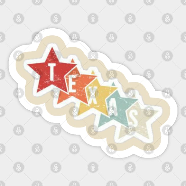 Texas Stars Sticker by Wandering Barefoot